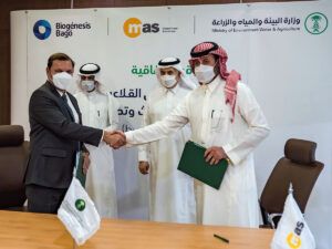 Esteban Turic. En la sede del Ministerio de Medio Ambiente, Agua y Agricultura del Reino de Arabia Saudita.