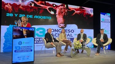 El viepresidente del Senasa, Néstor Osacar (a la derecha), hizo anuncios sobre la vacunación antiaftosa.