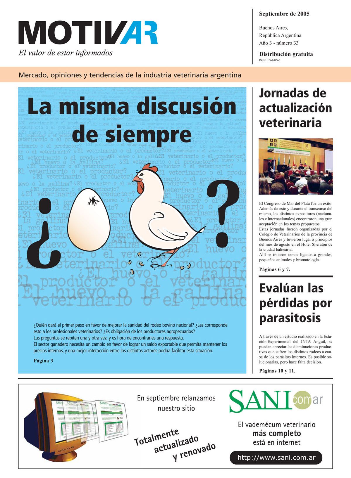 Edición N° 33 – Septiembre de 2005