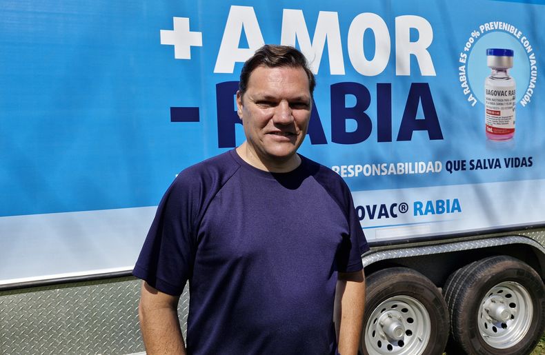 Esteban Turic, CEO del laboratorio Biogénesis Bagó, presente como Sponsor en la carrera DogRun.&nbsp;