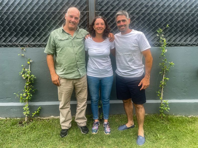 Ricardo “Chiche” Chayer, Belén Riccio y Matías Confalonieri