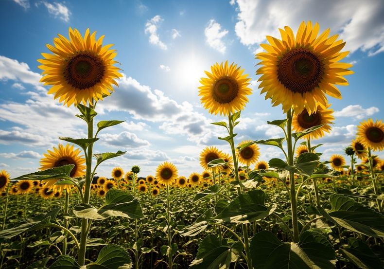 Ensayos de girasol en marcha para evaluar su rendimiento regional.