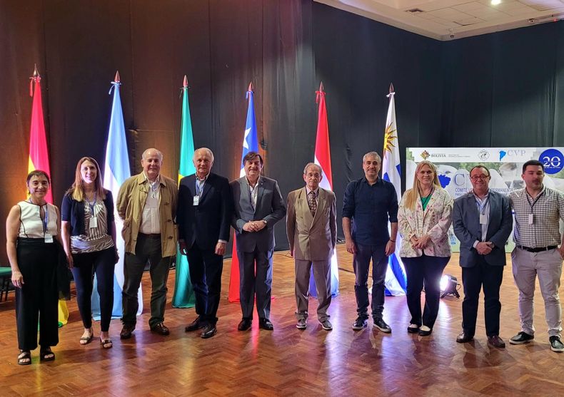 La delegación del Senasa celebrando el vigésimo aniversario del CVP.