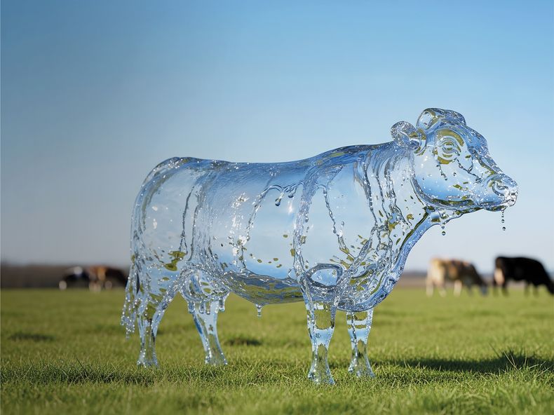 El agua, elemento tan vital como el alimento en la ganadería.