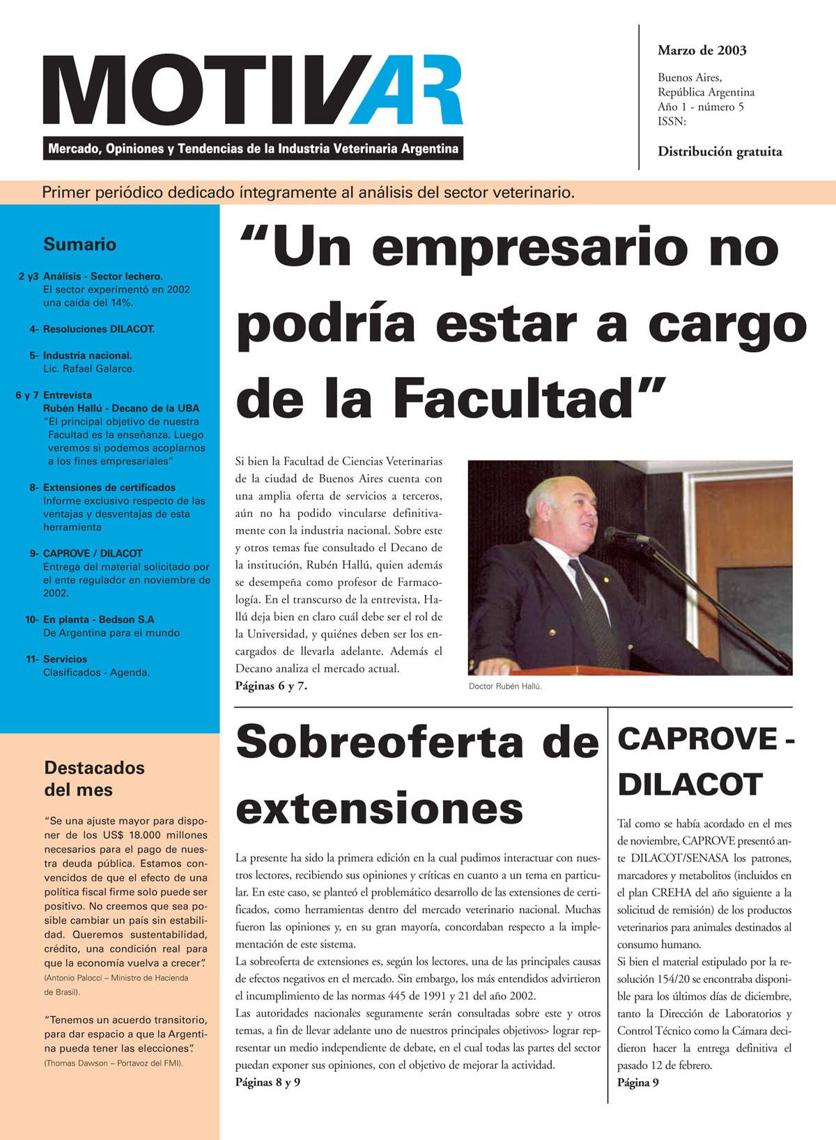 Edición N° 5 – Marzo de 2002