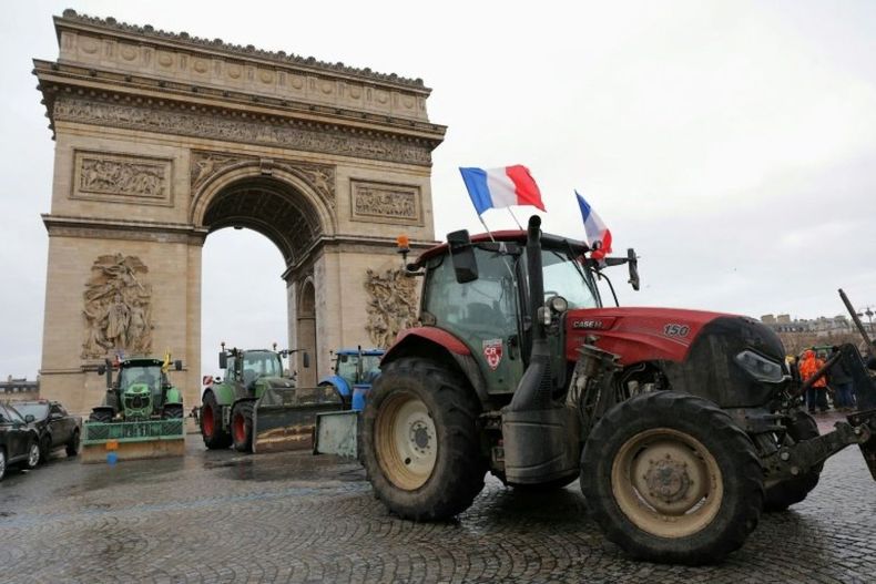 Tractorazo en Francia. La protesta de agricultores incidió en el freno al acuerdo del Mercosur y la UE.