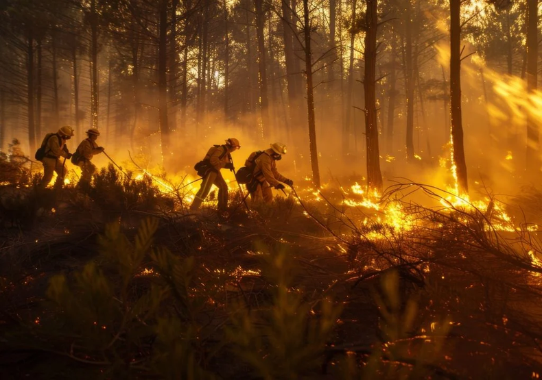 El clima no colabora en el combate contra los incendios en la patagonia.&nbsp;