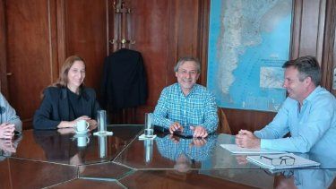 Viviana Azas (CPMV), Natalia Elstner (Fecovet), Osvaldo Rinaldi (CVPBA) y Néstor Osacar (Senasa).